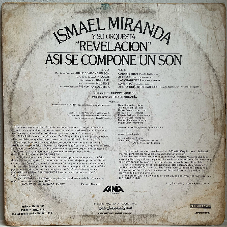 Ismael Miranda Y Su Orq. "Revelacion" – Asi Se Compone Un Son